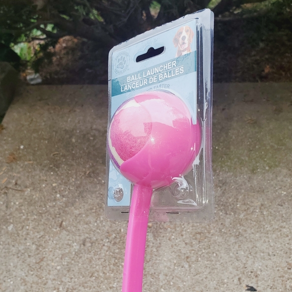 Dog ball launcher toy and ball set Pink* - Picture 3 of 9